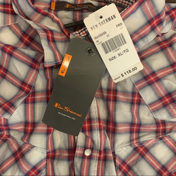 NWT Ben Sherman Button Down- Size XL - Picture 2 of 7
